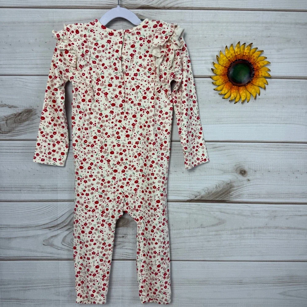 Pehr Organics‎ Winter Berry 3R Long Sleeve Romper